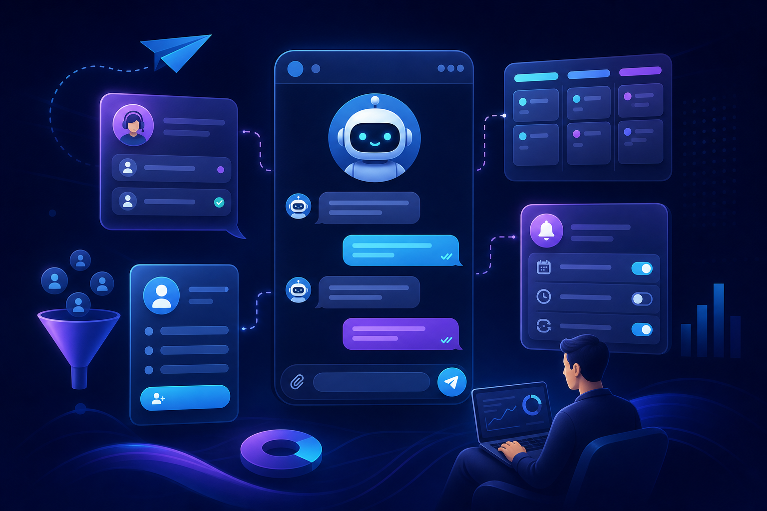 Telegram-бот для бизнеса: заявки, статусы, напоминания и поддержка